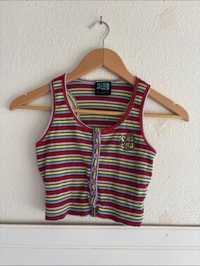 ALOE Striped Butterfly Tank Top - Multicolor